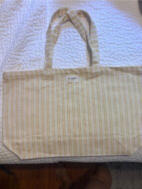 OCTOBRE Editions Yellow Stripe Tote Bag